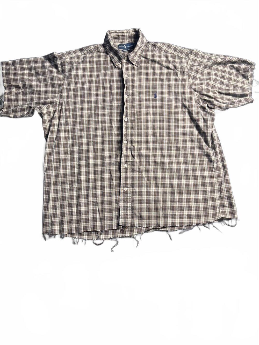 Ralph Lauren Classic Fit Brown Plaid Button-Down Shirt Large